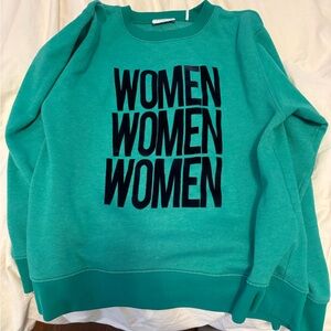 Sandro Green Sweatshirt with Black Lettering